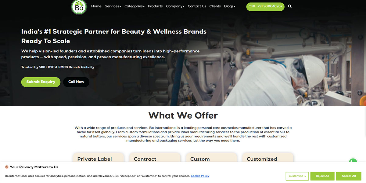 Cosmetics Manufacturers in India